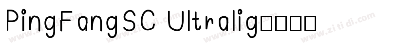 PingFangSC Ultralig字体转换
